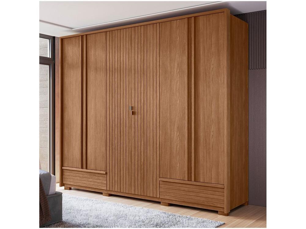 Guarda-roupa Casal 5 Gavetas 6 Portas Santos Andirá Democrata - 1