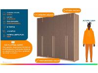 Guarda-roupa Casal 4 Gavetas 6 Portas Santos Andirá Gênova - 2