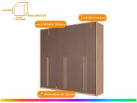 Guarda-roupa Casal 4 Gavetas 6 Portas Santos Andirá Gênova - 3