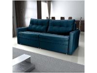 Sofá-cama Lugares Retrátil Bipartido Reclinável Veludo Matrix Nayla - 1