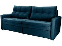 Sofá-cama Lugares Retrátil Bipartido Reclinável Veludo Matrix Nayla - 6