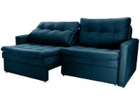 Sofá-cama Lugares Retrátil Bipartido Reclinável Veludo Matrix Nayla - 7