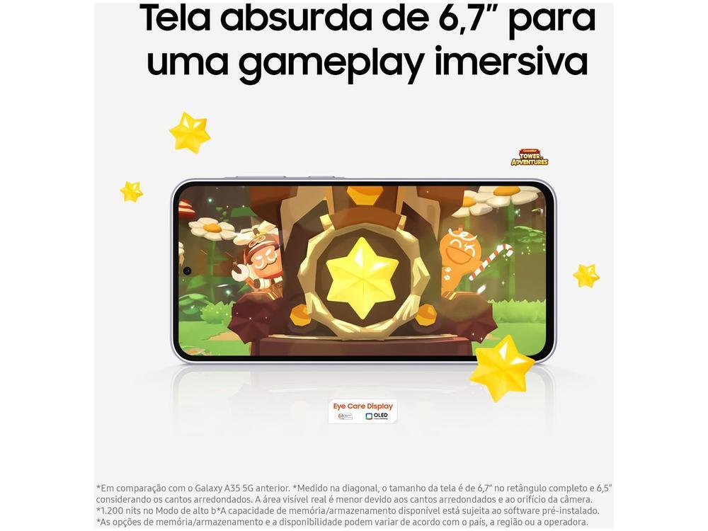 Smartphone Samsung Galaxy A36 256GB 5G 6GB RAM Violeta 6,7" Câm. Tripla + Selfie 12MP - 4