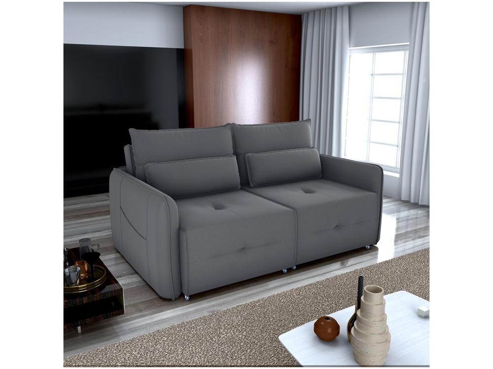 Sofá-cama 3 Lugares Retrátil Bipartido Reclinável Veludo Matrix Celine - 1
