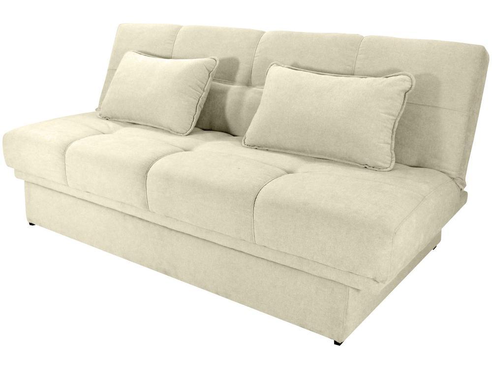 Sofá-cama Lugares Retrátil com Baú Reclinável Veludo Sany - 1