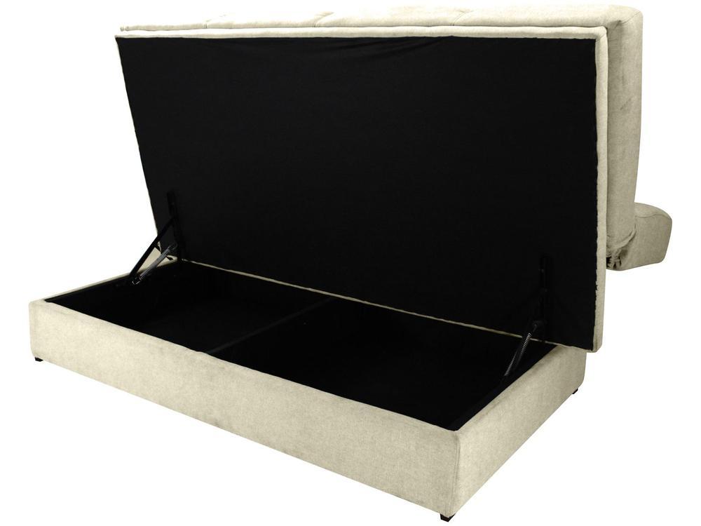 Sofá-cama Lugares Retrátil com Baú Reclinável Veludo Sany - 5