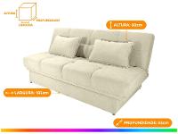 Sofá-cama Lugares Retrátil com Baú Reclinável Veludo Sany - 3