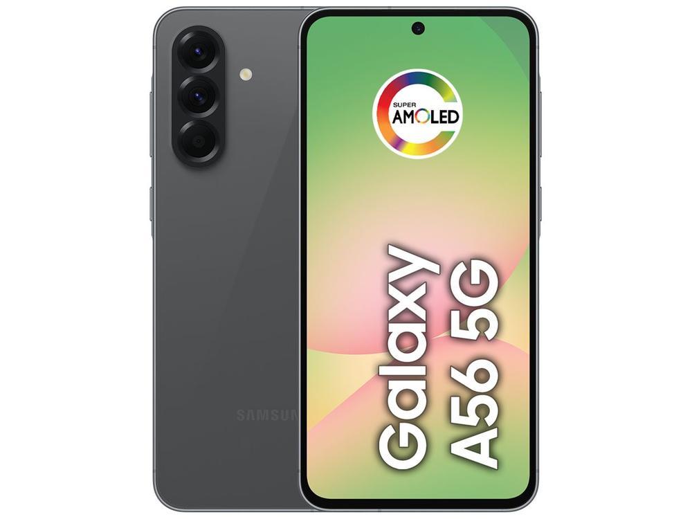 Smartphone Samsung Galaxy A56 256GB 5G 8GB RAM Preto 6,7" Câm. Tripla + Selfie 12MP - 1