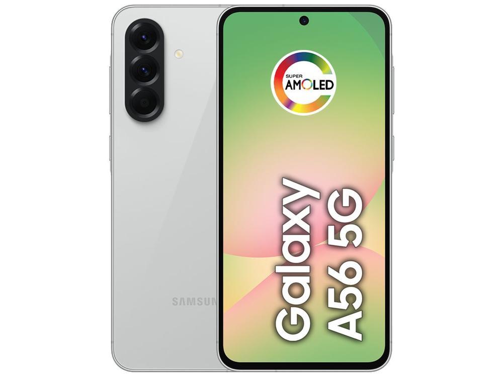 Smartphone Samsung Galaxy A56 128GB 5G 8GB Cinza 6,7" Câm. Tripla 12MP - 1