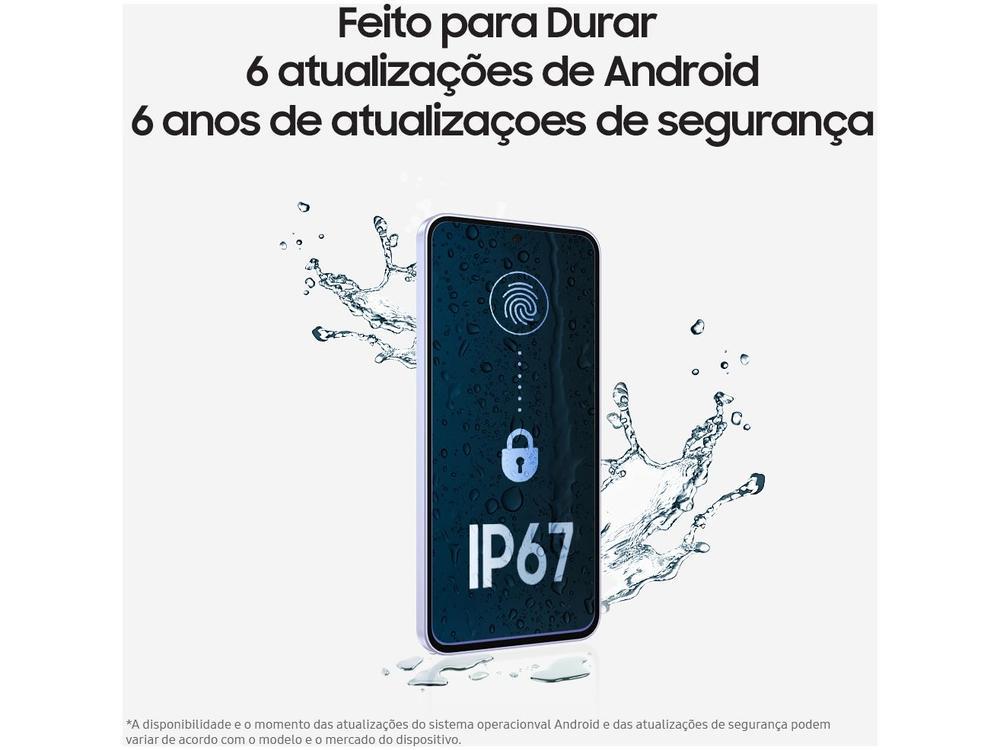 Smartphone Samsung Galaxy A56 128GB 5G 8GB Cinza 6,7" Câm. Tripla 12MP - 4