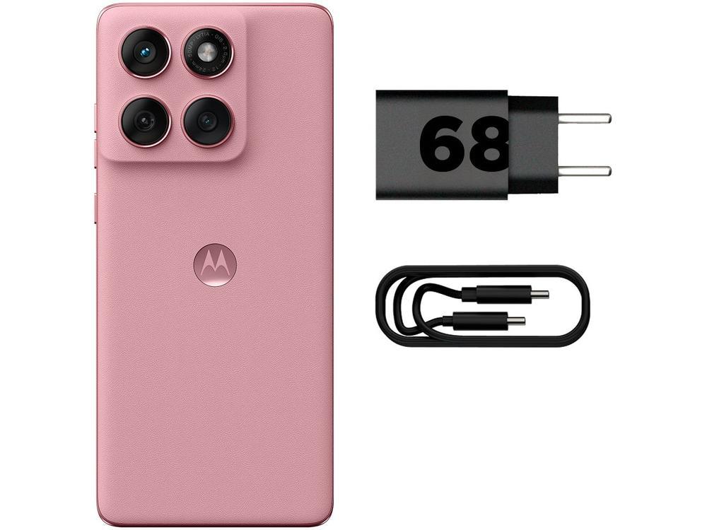 Smartphone Motorola Edge 60 Fusion 256GB Rosa 5G 8GB RAM 6,7" Câm. Dupla + Selfie 32MP - 8