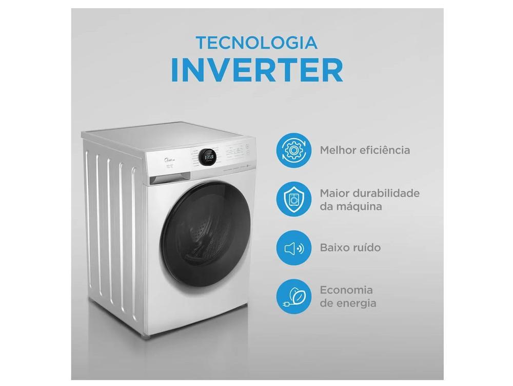 Lava e Seca Midea Slim 11kg HealthGuard Smart Inverter Água Fria e Quente Branca MF201D110WB/WK-02 - 2