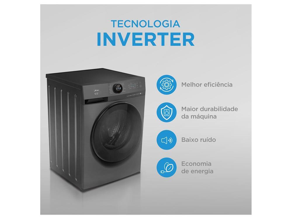 Lava e Seca Midea Slim 11kg HealthGuard Smart Inverter Água Fria e Quente Titanium MF201D110WBGK01 - 2