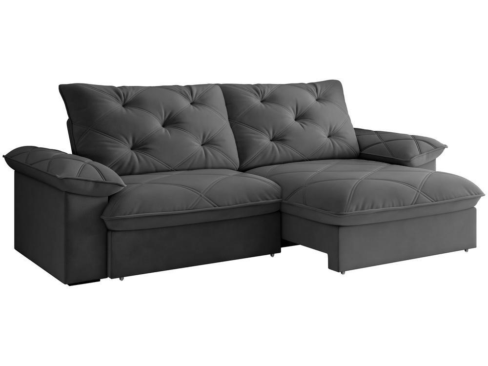 Sofá 4 Lugares Retrátil Reclinável Slim Amsterdã Besthouse - 4