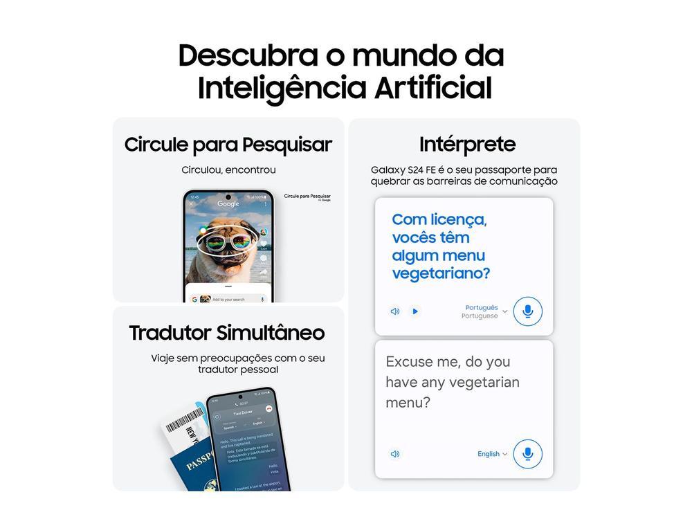 Smartphone Samsung Galaxy S24 FE Enterprise Edition 256GB 5G 8GB RAM Grafite 6,7" Câm. Tripla + Selfie 10MP - 4