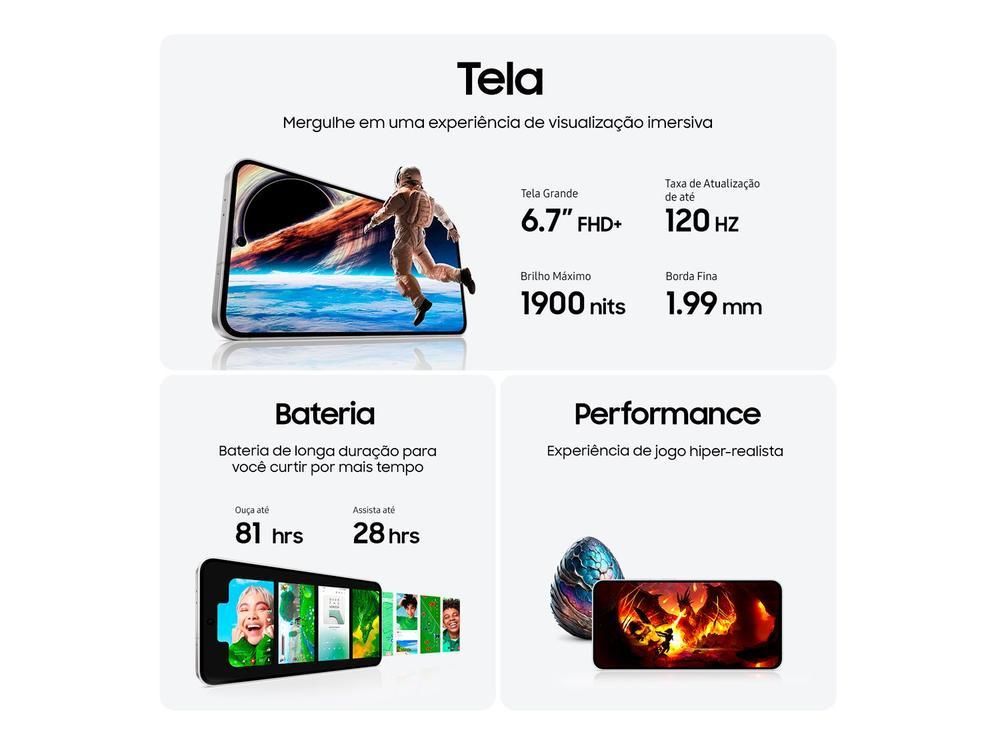 Smartphone Samsung Galaxy S24 FE Enterprise Edition 256GB 5G 8GB RAM Grafite 6,7" Câm. Tripla + Selfie 10MP - 6