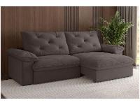 Sofá 4 Lugares Retrátil Reclinável Slim Amsterda Besthouse - 1