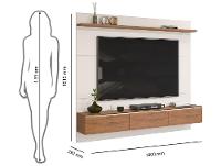 Painel para TV até 65" DJ Móveis Mateo - 3