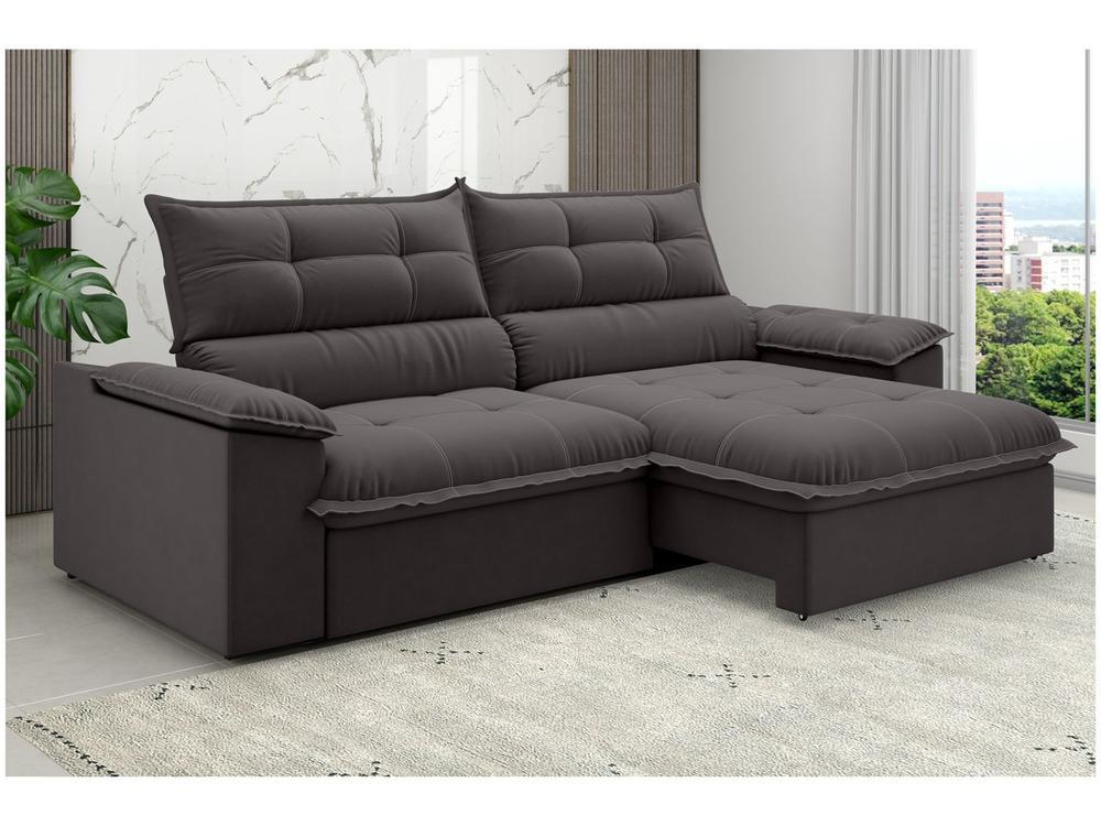 Sofá 4 Lugares Retrátil Reclinável Slim Venetto Besthouse - 1