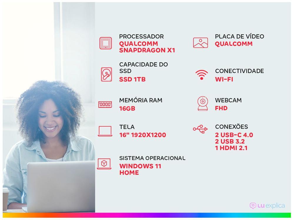 Notebook ASUS Vivobook 16 Snapdragon X - 1TB SSD 16GB RAM 16" Windows 11 X1607QA-MB091W - 2