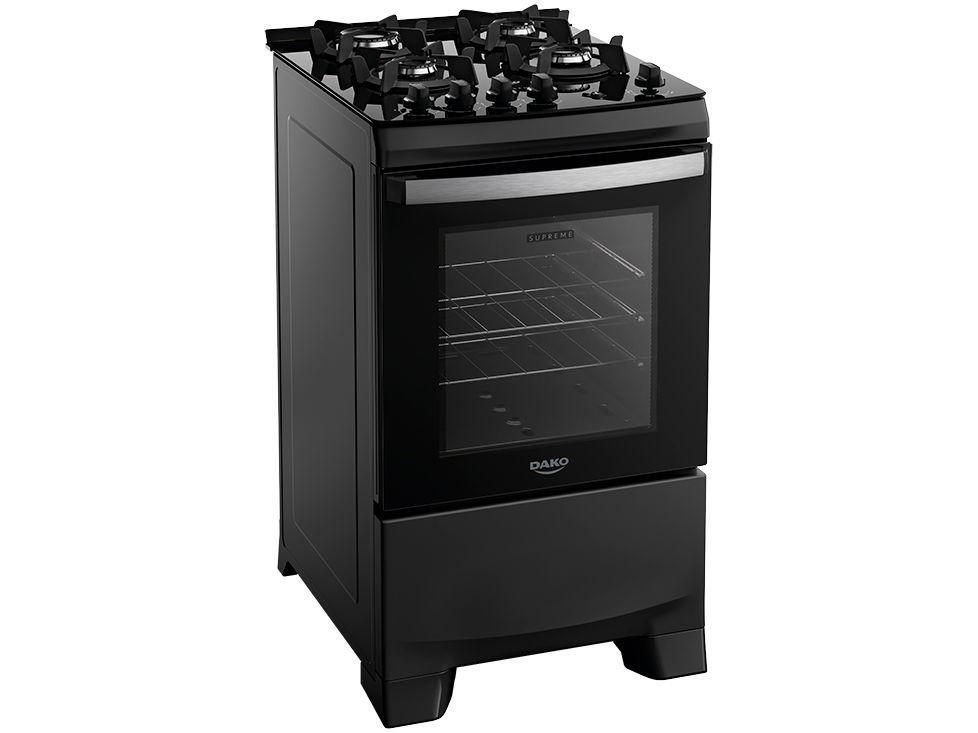 Fogão 4 Bocas Dako Preto Supreme Glass - 3