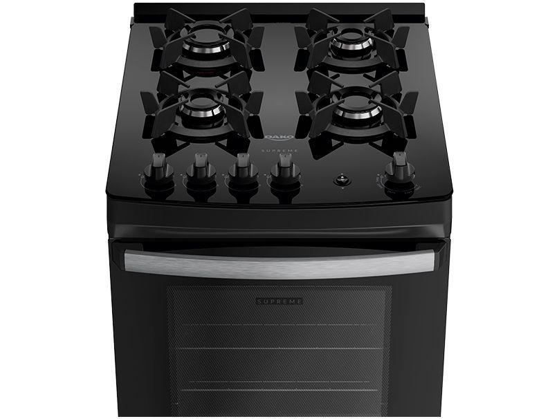 Fogão 4 Bocas Dako Preto Supreme Glass - 6