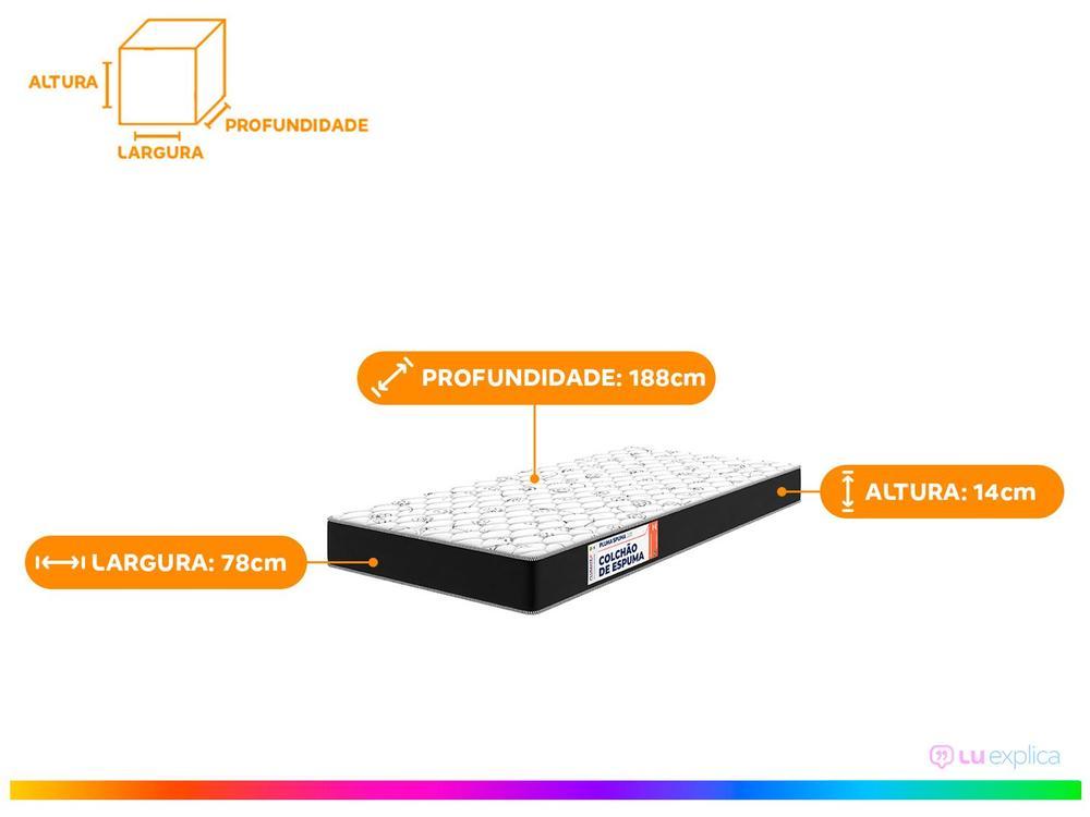 Colchão Solteiro Plumatex de Espuma D28 14x78x188cm Plumaspuma - 4