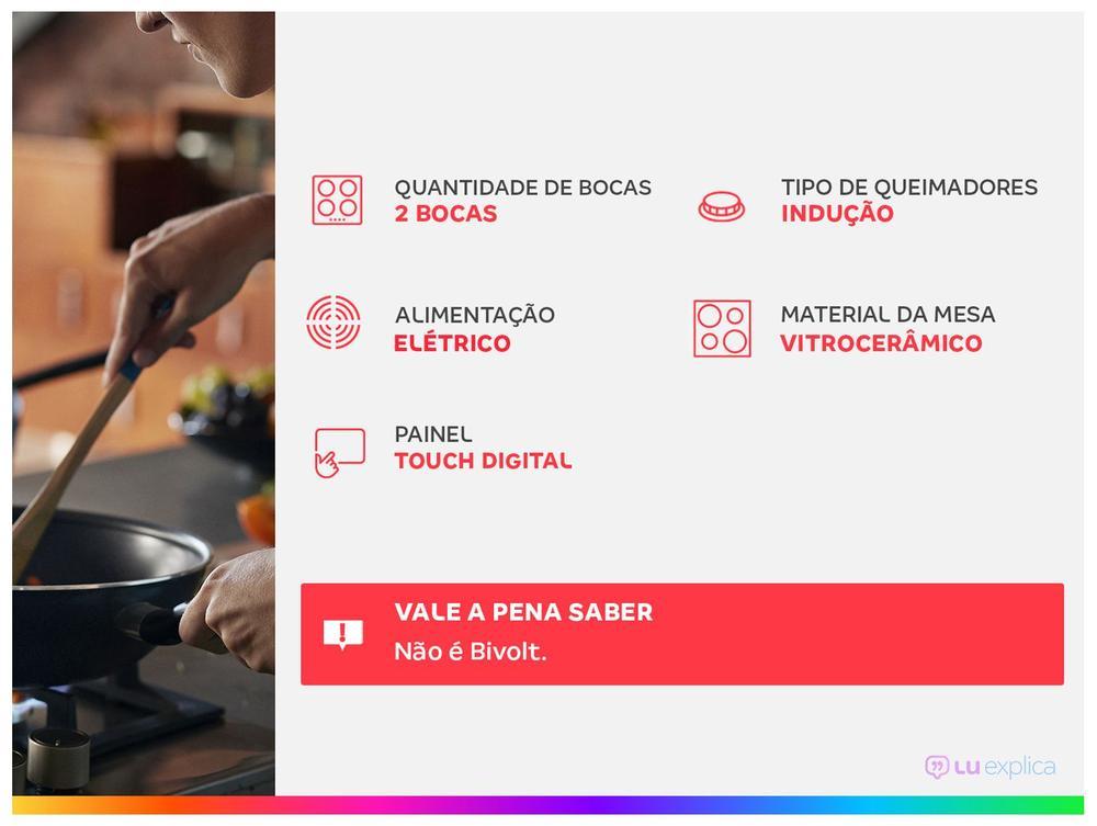 Cooktop 2 Bocas Elétrico Midea Touch Digital Preto Acendimento Automático CFBD22 - 2