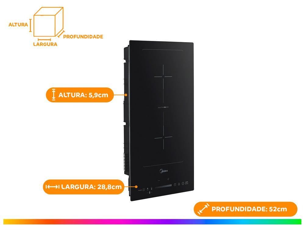 Cooktop 2 Bocas Elétrico Midea Touch Digital Preto Acendimento Automático CFBD22 - 3