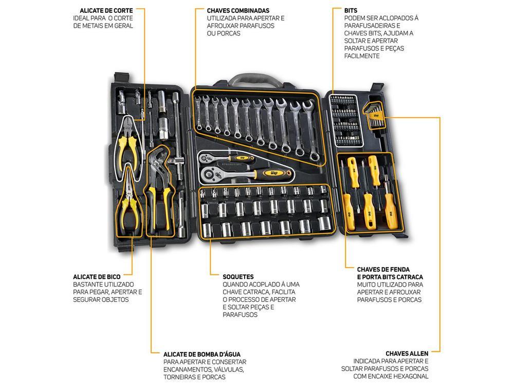 Kit Ferramentas WAP 110 Peças WF M110 - 7