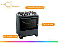 Fogão 5 Bocas Dako Titanium Supreme TC - 9