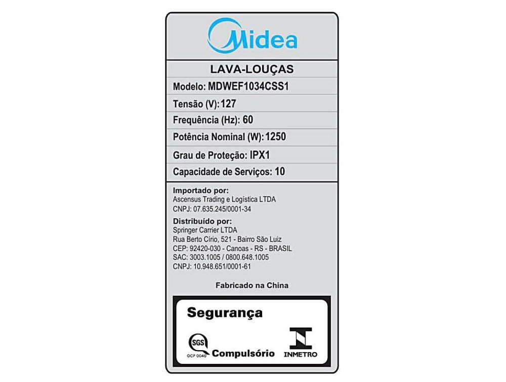 Lava-louças Midea 10 Serviços SmartHome MDWEF1034CSS1 Inox - 5