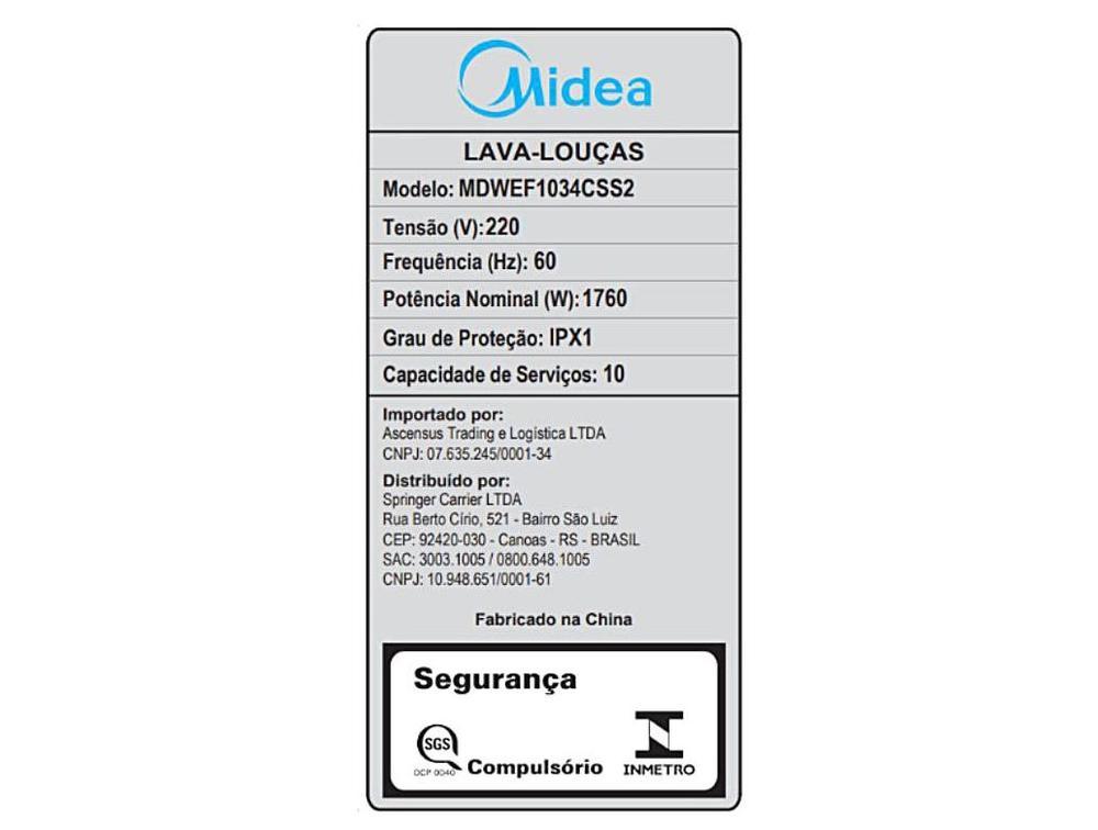 Lava-louças Midea 10 Serviços SmartHome MDWEF1034CSS2 Inox - 5