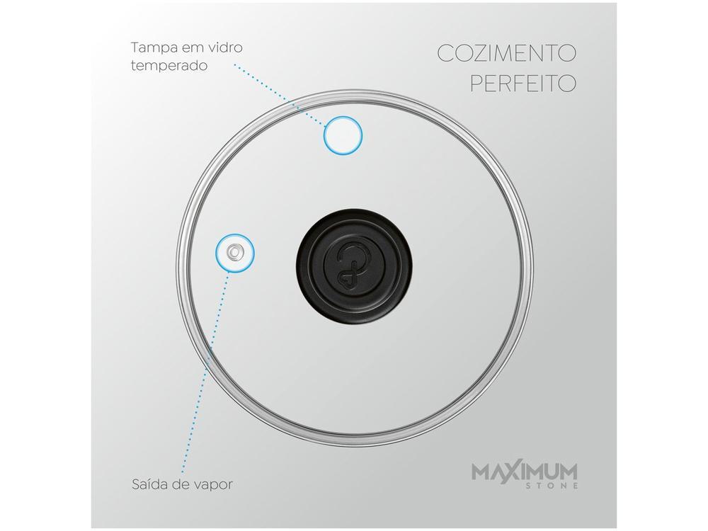 Panela Wok Antiaderente Panelux de Alumínio Maximum Stone Verde 32cm - 4