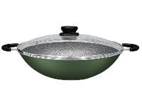 Panela Wok Antiaderente Panelux de Alumínio Maximum Stone Verde 32cm - 1