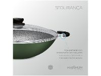 Panela Wok Antiaderente Panelux de Alumínio Maximum Stone Verde 32cm - 2
