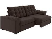 Sofá 3 Lugares Retrátil Reclinável Veludo Vancouver Besthouse - 3