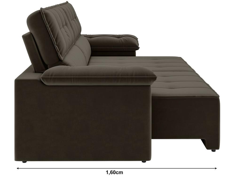 Sofá 3 Lugares Retrátil Reclinável Veludo Santorini Besthouse - 4