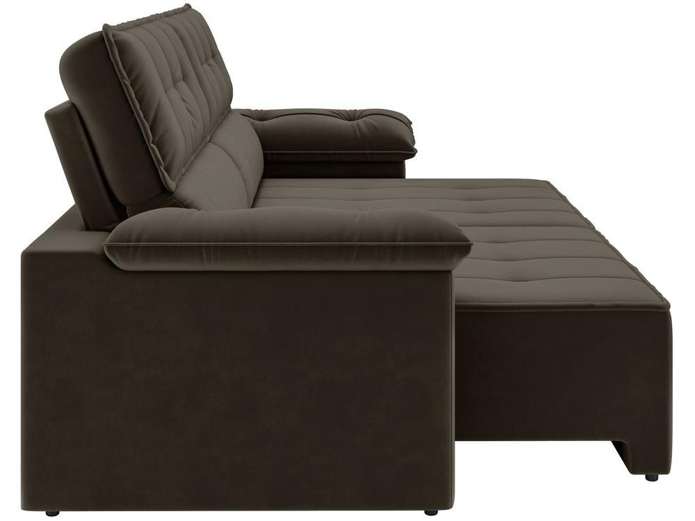 Sofá 3 Lugares Retrátil Reclinável Veludo Santorini Besthouse - 7