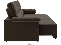 Sofá 3 Lugares Retrátil Reclinável Veludo Santorini Besthouse