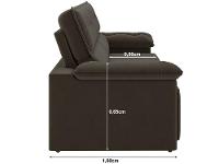 Sofá 3 Lugares Retrátil Reclinável Veludo Santorini Besthouse - 5