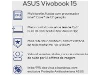 Notebook Asus Vivobook 15 X1504VA-NJ1738W Intel Core i5 1334U 8GB RAM 256GB SSD 15,6" Full HD Windows Intel Iris Xe 90NB10J2-M02720 - 3