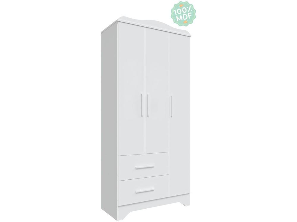 Guarda-roupa 2 Gavetas 3 Portas Moveis Peroba Harmonia - 7
