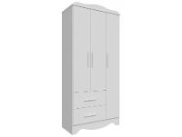 Guarda-roupa 2 Gavetas 3 Portas Moveis Peroba Harmonia - 1