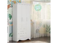 Guarda-roupa 2 Gavetas 3 Portas Moveis Peroba Harmonia