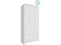 Guarda-roupa 2 Gavetas 3 Portas Moveis Peroba Harmonia - 7