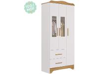 Guarda-roupa 2 Gavetas 3 Portas Moveis Peroba Harmonia - 8