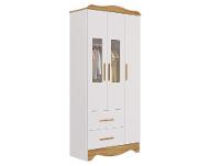 Guarda-roupa 2 Gavetas 3 Portas Moveis Peroba Harmonia - 1