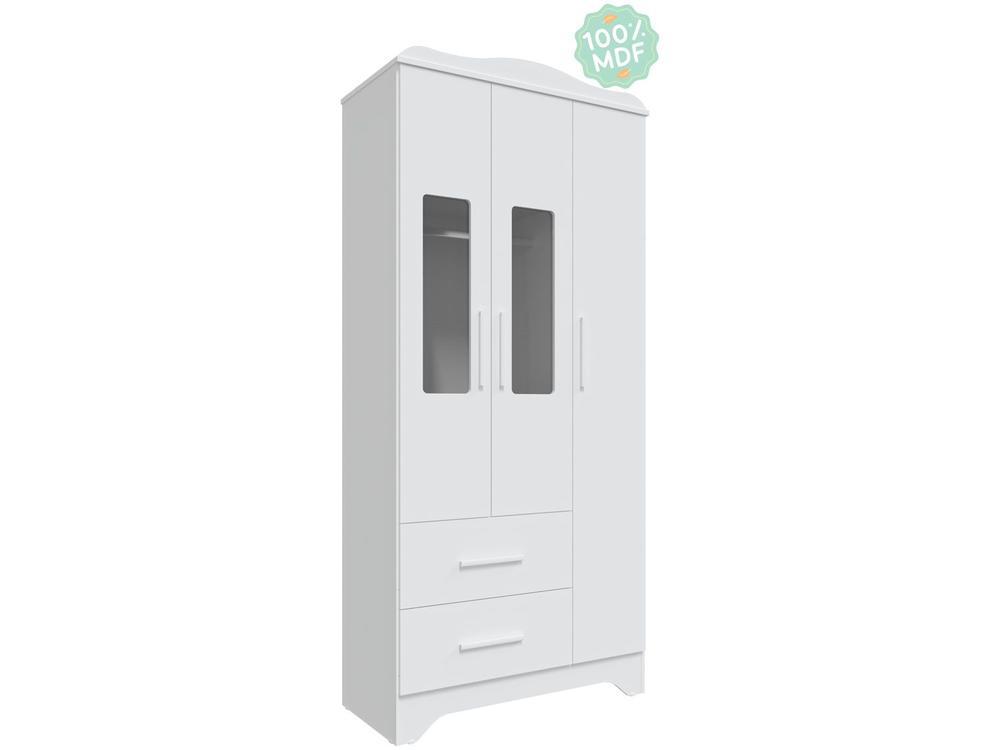 Guarda-roupa 2 Gavetas 3 Portas Moveis Peroba Harmonia - 8
