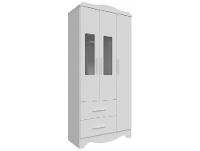 Guarda-roupa 2 Gavetas 3 Portas Moveis Peroba Harmonia - 1